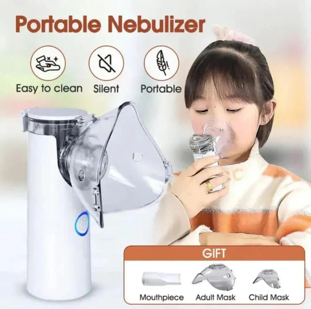 Portable Mesh Nebulizer – Ultra Quiet, USB Rechargeable, Fast & Effective Breathing Therapy