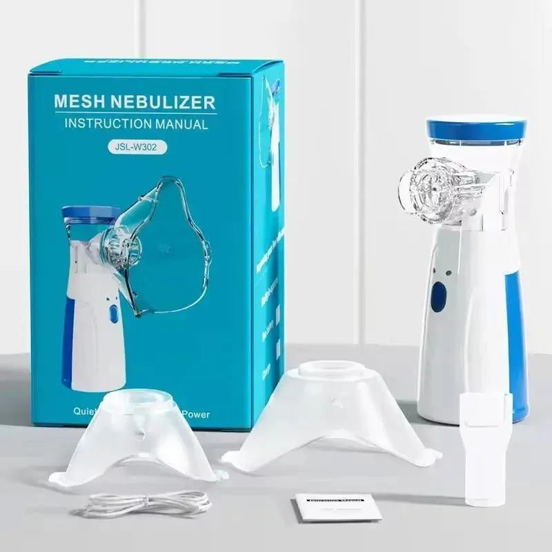 Portable Mesh Nebulizer – Ultra Quiet, USB Rechargeable, Fast & Effective Breathing Therapy